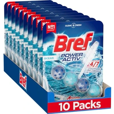 Afbeelding van Bref Power Active, 10 delige set, toiletkleerhangers, oceaan, 50 g