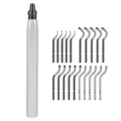 Afbeelding van xbiez Ontbramen Tool met 10/20 Stks Cutter voor Metaal, Aluminium, Koper, Pijp, 3D Printing Burr Remover