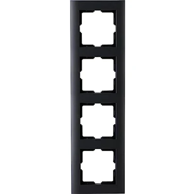 Afbeelding van Kopp Athenis 4 voudig afdekframe, zwart, mat oppervlak, 402850065