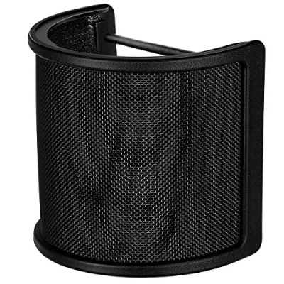 Afbeelding van Microfoon Mic Pop Filter met schuimlaag voorruit windscherm voor Studio