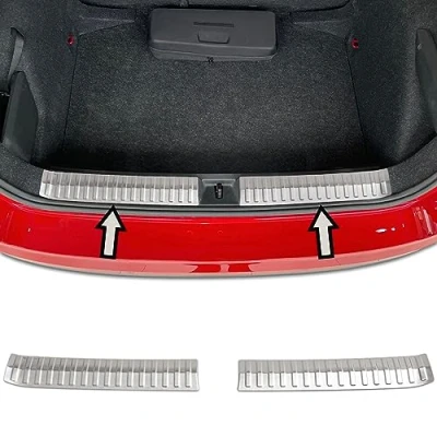 Afbeelding van Bumperbescherming roestvrij staal MATT compatibel met Skoda Kamiq BJ vanaf 2019&gt; Premium kwaliteit van RECAMBO