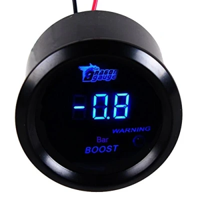 Afbeelding van Mintice 2&quot; 52mm Turbo Boost Meter Auto Motor Digitaal Blauw LED Licht Bar Gauge Turbodruk Turbodrukmeter Universeel