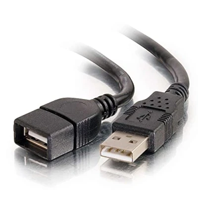 Afbeelding van C2G 2m USB 2.0 A Mannelijk naar Vrouwelijk zwart verlengkabel...