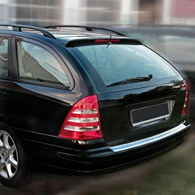 Afbeelding van Bumperbescherming roestvrij staal mat compatibel met Mercedes C Klasse S203 T model 2001 2007 Premium kwaliteit van RECAMBO