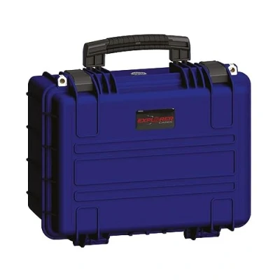Afbeelding van Explorer Cases Outdoor koffer 3823HL.N blue Navy with pick &amp; pluck foam (b x h d) 38 27 23 cm blauw
