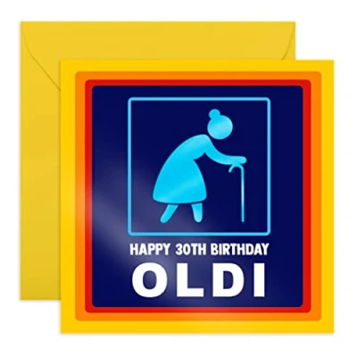 Afbeelding van Central 23 Grappige 30e verjaardagskaart voor vrouwen &#039;Happy 30th Birthday Oldi&#039; Hilarisch cadeau haar dertigste vrouw zus leeftijd 30 dertig Wordt geleverd met leuke stickers