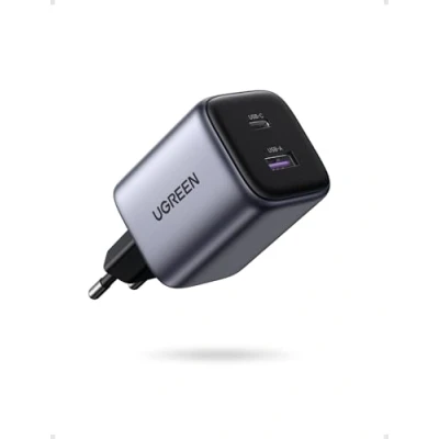 Afbeelding van UGREEN Nexode 35W USB C Oplader 2 Port Voedingsadapter GaN II Tech Snellader compatibel met iPhone 15 Pro Max, Pro, 15, 14, 13, Galaxy S24 Ultra, S23, iPad, Tab A8, Pixel, HomePod (Zwart)