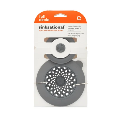 Afbeelding van Full Circle Afvoerzeef incl. stop SINKSATIONAL Keukenaccessoires Gootsteen filter 11.4cm x 3.55cm Aanpasbare pasvorm