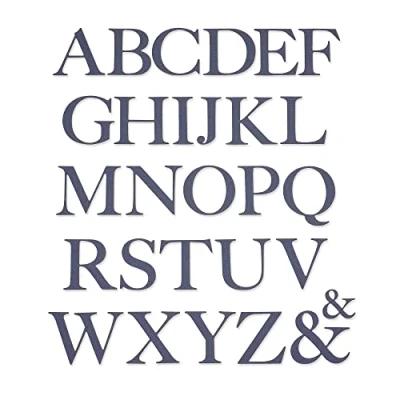 Afbeelding van Sizzix Thinlits Die Set Serif Alphabet By Lisa Jones