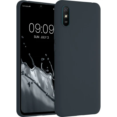 Afbeelding van kwmobile telefoonhoesje geschikt voor Xiaomi Redmi 9A / 9AT Hoesje smartphone Back cover in bosbesblauw