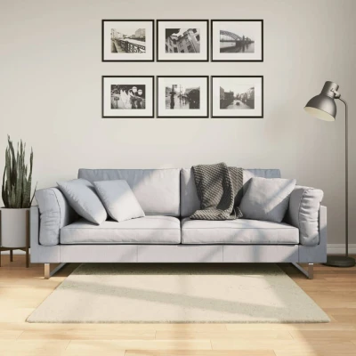 Afbeelding van Vloerkleed HUARTE laagpolig zacht wasbaar 120x120 cm crème
