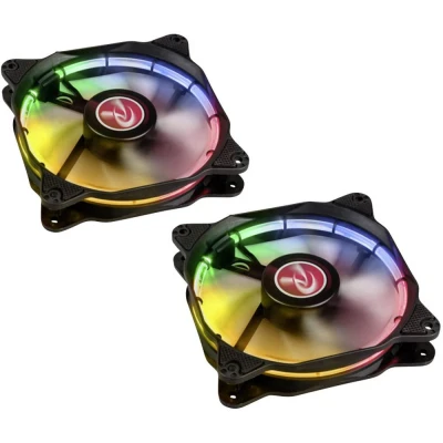 Afbeelding van Raijintek AURAS 12 RGB PC ventilator Zwart, (b x h d) 120 25 mm Incl. LED verlichting