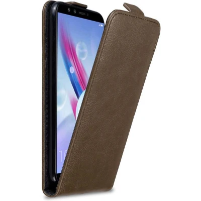 Afbeelding van Cadorabo Hoesje geschikt voor Honor 9 LITE in KOFFIE BRUIN Beschermhoes flip design Case Cover met magnetische sluiting