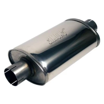 Afbeelding van Demper 63mm ovaal 185/115mm 320mm lang RVS Simons Super universeel
