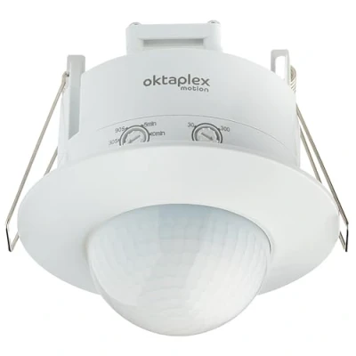 Afbeelding van Oktaplex Sam inbouw aanwezigheidsmelder 360 infrarood bewegingsmelder 230V aanwezigheidssensor binnen wit