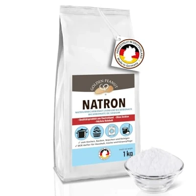 Afbeelding van GOLDEN PEANUT Natronpoeder 1 kg natriumwaterstofcarbonaat, baksoda, bakpoeder, was frisdrank, levensmiddelenkwaliteit uit Duitsland, navulverpakking