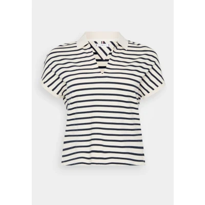Afbeelding van Tommy Hilfiger Curve Poloshirt, Dames, Maat: 48, Calico/dark night navy