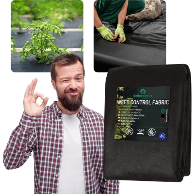 Afbeelding van Agrotextiel, Tuinvlies / Onkruidvlies Zwart 1,6m 150g/m2 met UV bescherming EU kwaliteit 3 m