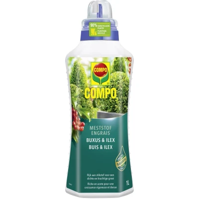Afbeelding van COMPO Vloeibare Meststof Buxus &amp; Ilex voor een dichte en krachtige groei fles 1 L