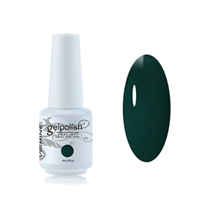 Afbeelding van Vishine Nagellak, semi permanent, soak off, UV, LED, gel, polish, nail art, 8 ml, groenblauw (Teal) #570