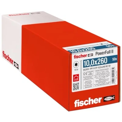 Afbeelding van Fischer FPF II CTF 10,0 x 260 BC 50 562951 Houtschroef 10 mm TX Staal Galvanisch verzinkt stuk(s)