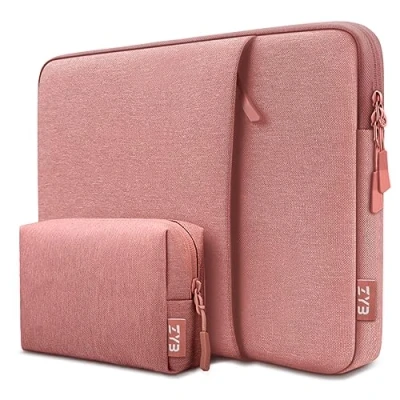 Afbeelding van ZYB Laptoptas Hoes Sleeve beschermhoes voor 2022 2020 2021 MacBook Air 13 13.6 M2 M1, 2012 Pro M1,2021 2023 14 M1,13.5 Surface Laptop,Huawei MatebookD 14,Roze