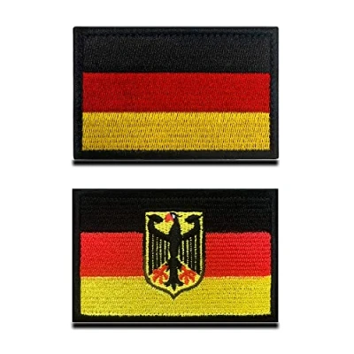 Afbeelding van 2 stuks Duitse adelaar patch militaire vlagpatches met klittenbandsluiting, tactische voor helm, T shirt, jas, broek, pet, outdoor, reizen, verzamelen