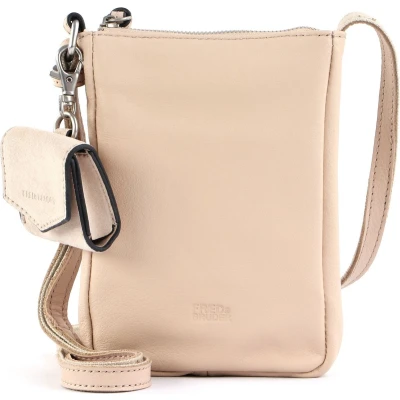 Afbeelding van FREDsBRUDER Leren Schoudertas mobiele telefoon Kelia Cellphone Bag Beige