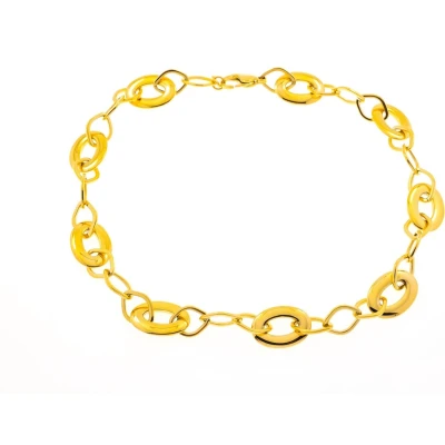 Afbeelding van Edelstaal RVS halsketting verguld met geel goud model SYBIL van nd creation