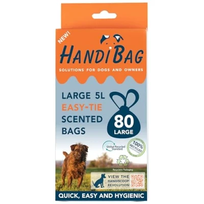 Afbeelding van Handibags Biologisch afbreekbare Easy Tie Geurende Poepzakken