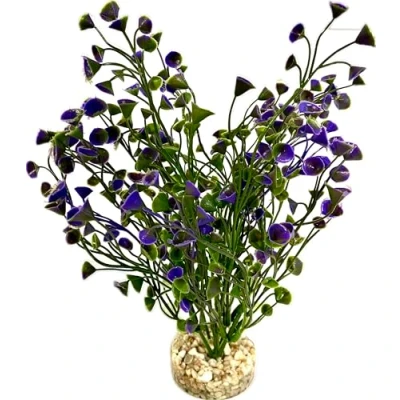 Afbeelding van Tyrol Kunstmatige aquariumplant XL 22 cm Decoratie voor aquarium Kunststof plant op sokkel Kamerplant waterlens Eenvoudige verankering de bodem van het Gemaakt in Frankrijk