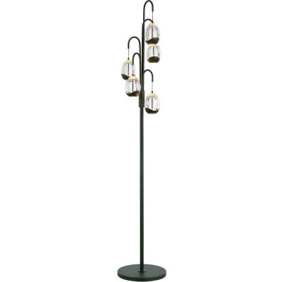 Afbeelding van Highlight Vloerlamp Clear Egg 5 lichts H 166 cm helder zwart