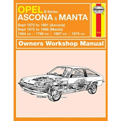 Afbeelding van Opel Ascona &amp; Manta (B Series) (Sept 75 88) Haynes Repair Manual