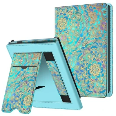 Afbeelding van Fintie Hoes voor Pocketbook Verse Pro en eReader (2023) Kickstand beschermhoes met kaartenvak, polsband standfunctie, jade
