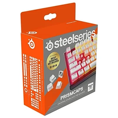 Afbeelding van SteelSeries PrismCaps Tweevoudig gegoten Pudding Style keycaps Duurzaam thermoplastisch PBT Compatibel met de meeste mechanische toetsenborden MX verbindingen Wit (Britse indeling)