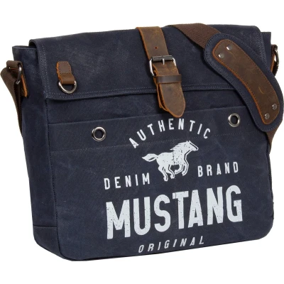 Afbeelding van MUSTANG Schoudertas Laptoptas met laptopvak Houston Shoulderbag A3 Navy Donkerblauw