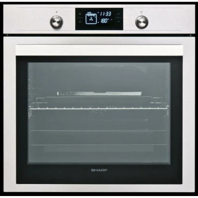 Afbeelding van SHARP K71V28IM2 Ingebouwde elektrische oven 78 L Pyrolyse Hete lucht Koude deur Klasse A Anti trace roestvrij staal