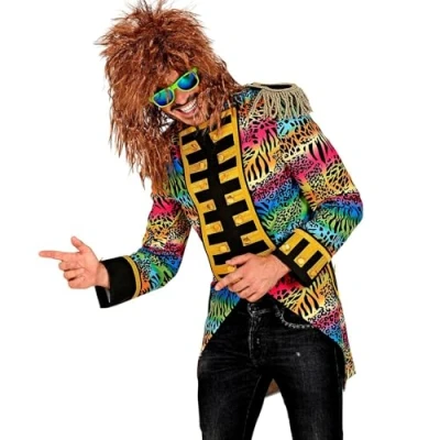 Afbeelding van Widmann Wilde Rockers Parade Slipjas Dierenprint Man Multicolor XL Carnavalskleding Verkleedkleding