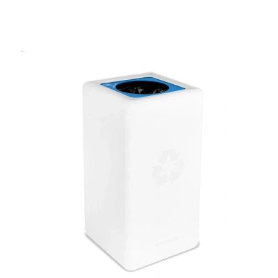 Afbeelding van BrickBin cirulaire afvalbak Paper 65 ltr Wit/blauw