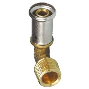 Afbeelding van Henco 5P messing kniekoppeling 90gr. pers x bu