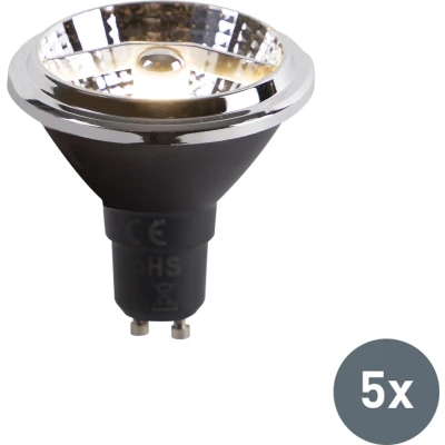 Afbeelding van LUEDD Set van 5 GU10 LED lamp AR70 6W 380 lm 3000K
