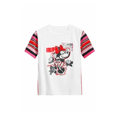 Afbeelding van Desigual Minnie Mouse Tshirt print, Dames, Maat: Large, White