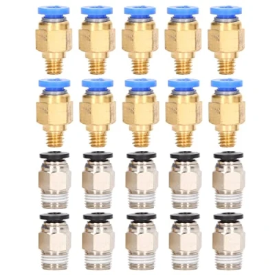 Afbeelding van 20 delige 3D printer Pneumatische Fitting Messing PC4 M6+ Roestvrij Staal 10 Accessoireset voor Ender 3/3 Pro/3 V2/Ender 5/5 Pro/5 Plus CR