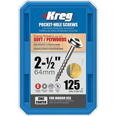 Afbeelding van Kreg 125 verzinkte schroeven 8 x 64 mm dikke schroefdraad Maxi Loc vierkant