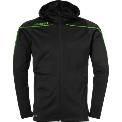 Afbeelding van Uhlsport Stream 22 Trainingsjas Met Capuchon Kind Zwart Fluor Groen Maat 128