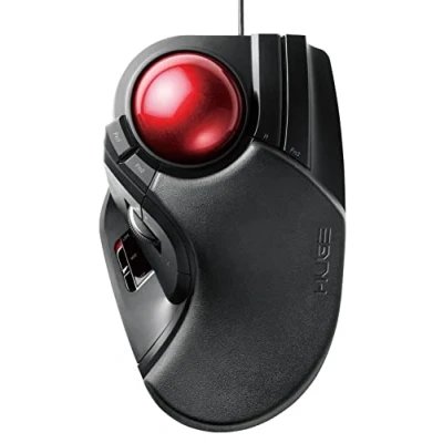 Afbeelding van ELECOM Trackball Mouse Wired Large Ball 8 Button with Tilt Function LL Size [Black] M HT1URXBK (Japanse import)