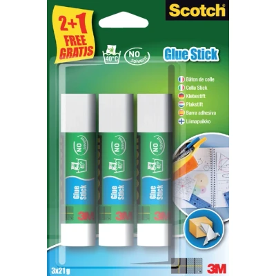 Afbeelding van Lijmstift Scotch 21gr 2+1 gratis