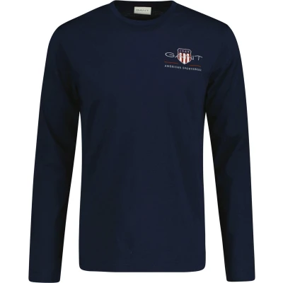Afbeelding van GANT REG Medium Archive Shield Longsleeve, Heren, Maat: 5XL, Evening blue