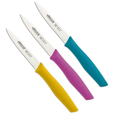 Afbeelding van Arcos Serie Nova Schilmes, nitrum roestvrij staal, ecologische verpakking, 3 kleuren fuchsia, turquoise en geel
