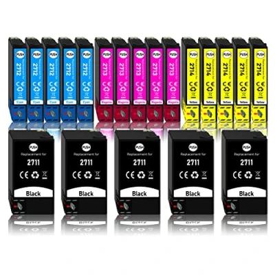 Afbeelding van Set van 20 compatibel met Epson 27XL inktcartridges voor Workforce WF 3620 3640 7110 7210 7610 7620 7710 7720